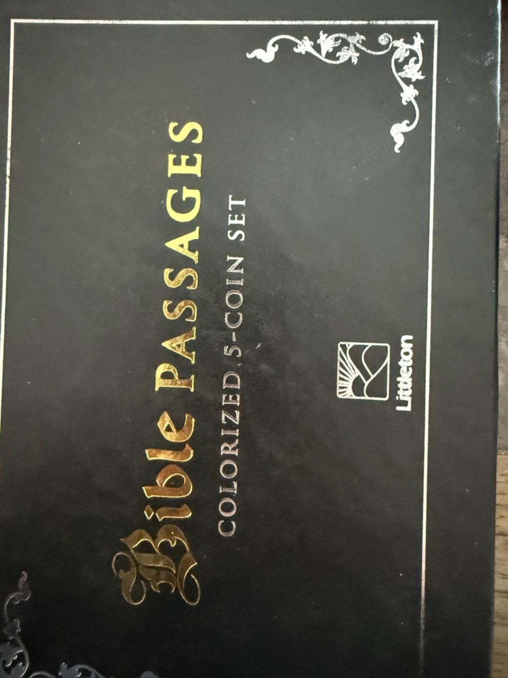 Bible Passages Colorized 5-Coin Set - Black & Gold Box